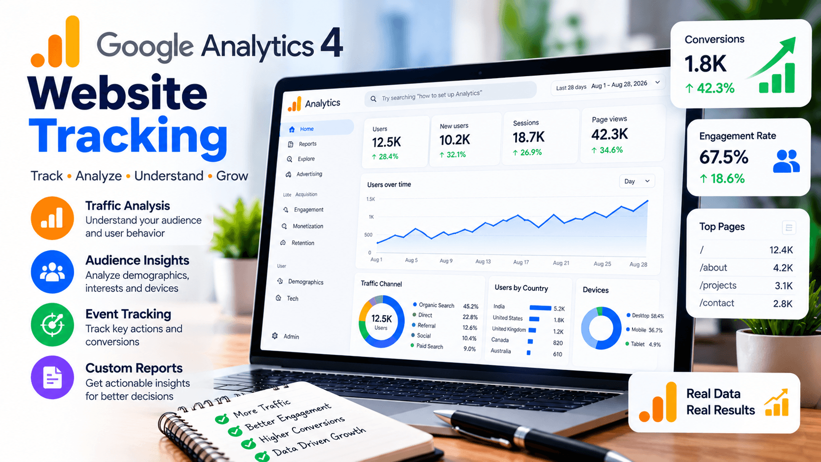 Google Analytics 4 Website Tracking - Mayuresh Patil SEO and Digital Marketing project