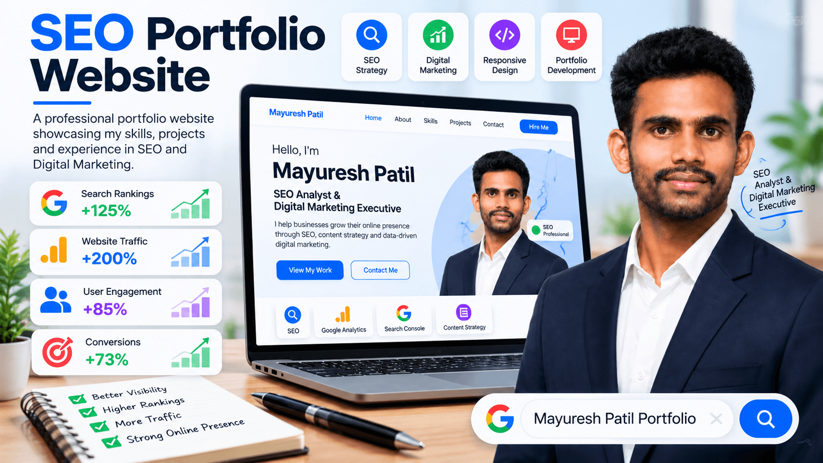 SEO Portfolio Website - Mayuresh Patil SEO and Digital Marketing project